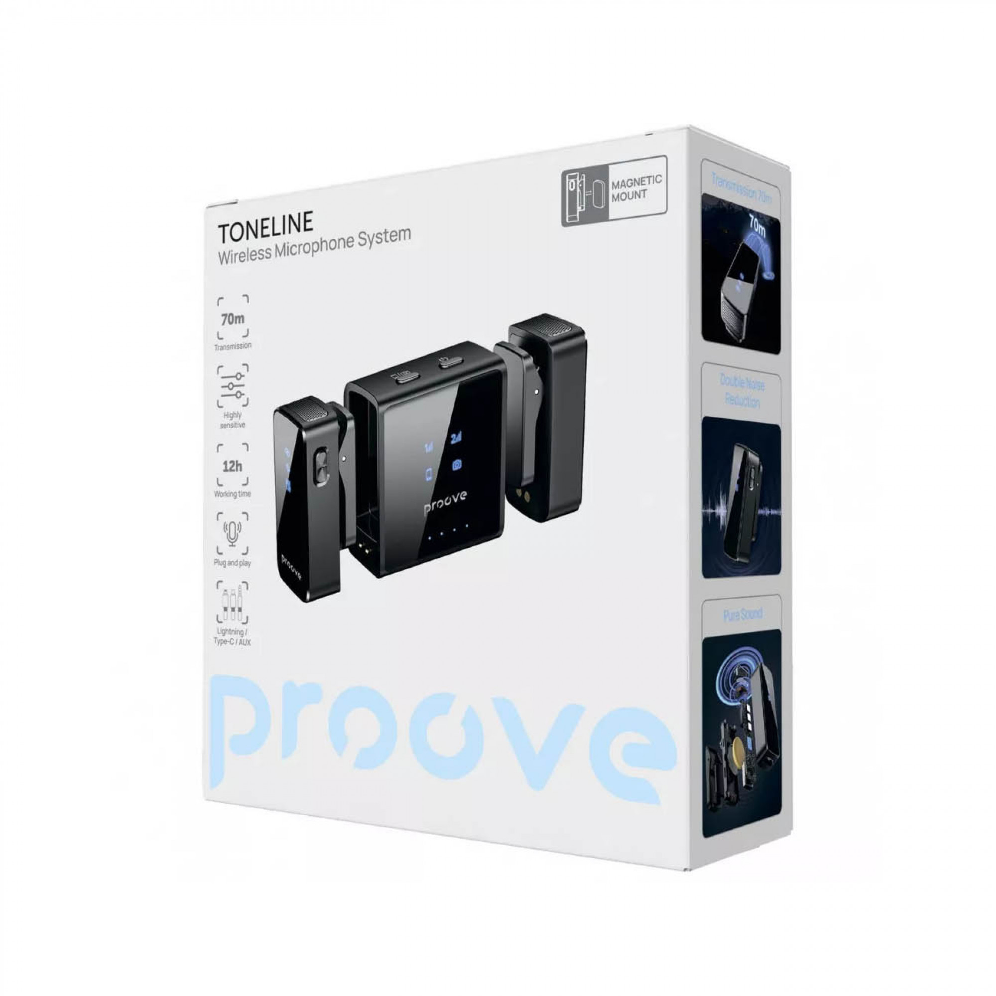 Бездротовий петличний мікрофон Proove ToneLine (black)